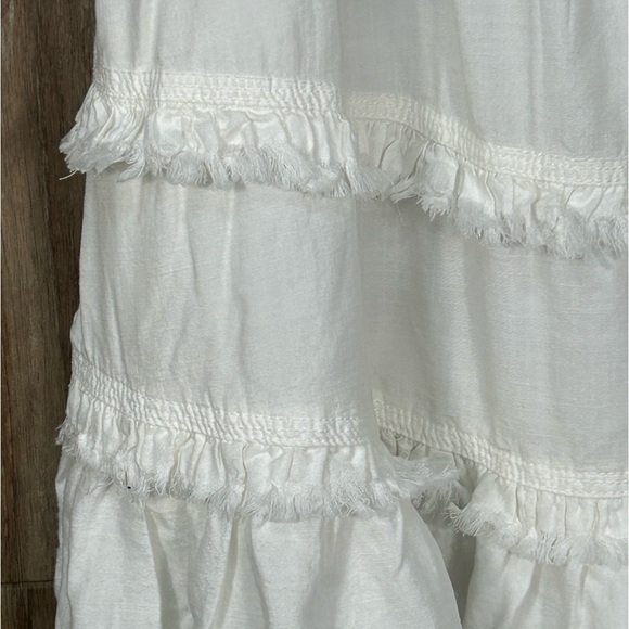 Ramy Brook LaLa White Off the Shoulder Tiered Mini Dress - Picture 8 of 15